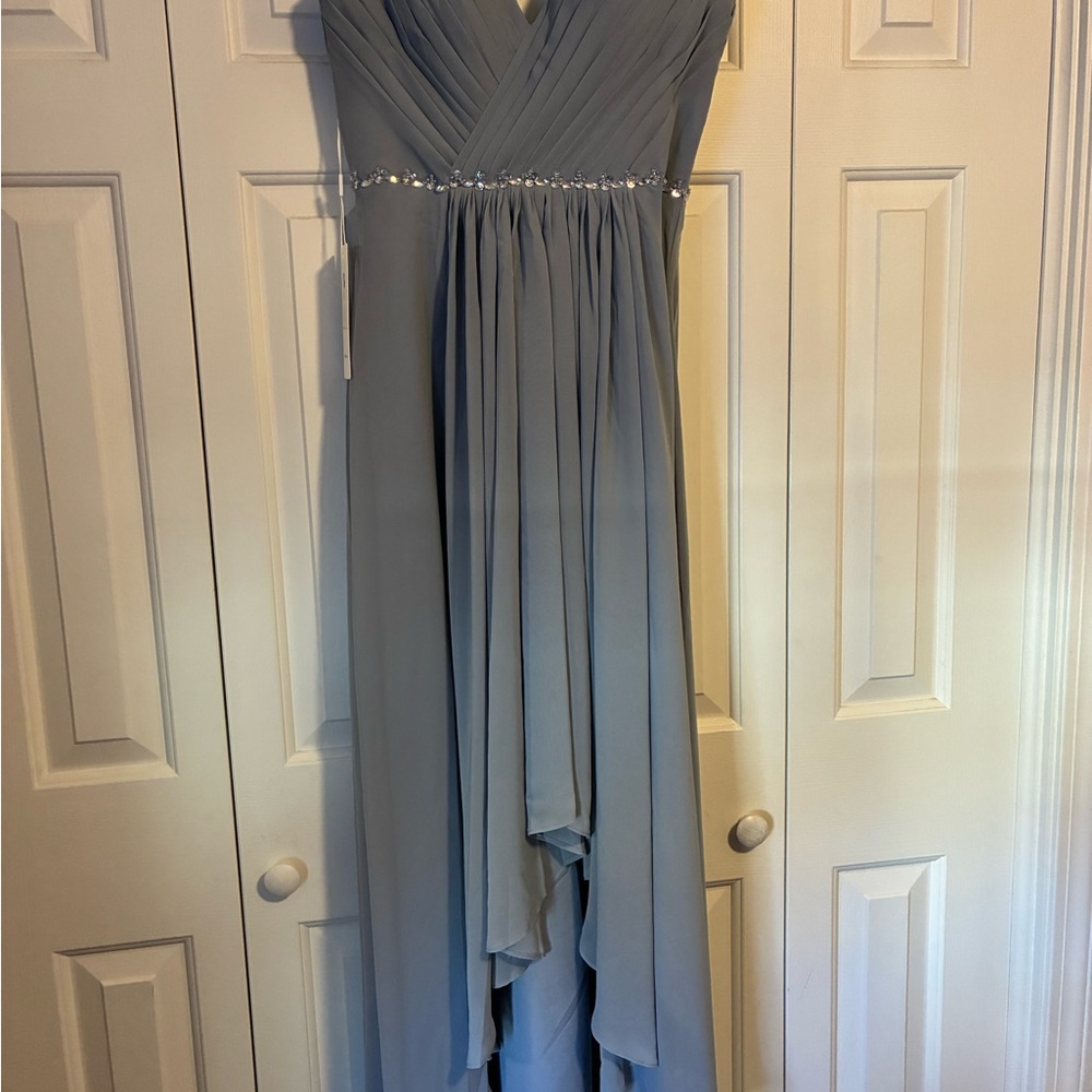 Chic High Low Blue Dress
